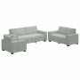 Juego de Sofá con cojín 3 pcs Gris 220 x 78 x 84 cm Terciopelo