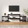 Schwarzer TV-Schrank aus Sperrholz, 157 x 35 x 52 cm von vidaXL, TV-Möbel - Ref: Foro24-826320, Preis: 48,17 €, Rabatt: %
