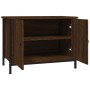Mueble de TV madera contrachapada marrón roble 60x35x45 cm