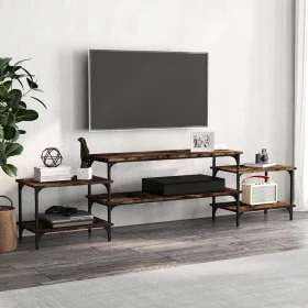 Mueble para TV madera contrachapada roble ahumado 197x35x52 cm de vidaXL, Muebles TV - Ref: Foro24-826327, Precio: 52,88 €, D...