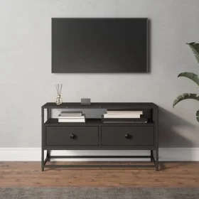 Schwarzer TV-Schrank aus Sperrholz, 80 x 35 x 45 cm von vidaXL, TV-Möbel - Ref: Foro24-826310, Preis: 55,58 €, Rabatt: %