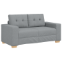 Juego de Sofá con cojín con almohada 3 pcs Gris tela