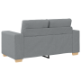 Juego de Sofá con cojín con almohada 3 pcs Gris tela
