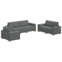 Juego de Sofá con cojín con almohada 3 pcs Gris tela