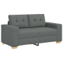 Juego de Sofá con cojín con almohada 3 pcs Gris tela