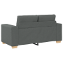 Juego de Sofá con cojín con almohada 3 pcs Gris tela
