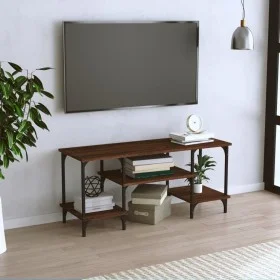 Oak brown plywood TV cabinet 102x35x45.5 cm by vidaXL, TV Furniture - Ref: Foro24-826334, Price: 50,24 €, Discount: %