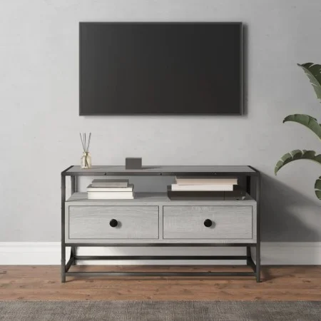 Mueble para TV madera contrachapada gris Sonoma 80x35x45 cm de vidaXL, Muebles TV - Ref: Foro24-826313, Precio: 62,88 €, Desc...