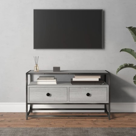 Sonoma TV-Möbel aus grauem Sperrholz 80x35x45 cm von vidaXL, TV-Möbel - Ref: Foro24-826313, Preis: 63,66 €, Rabatt: %