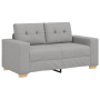 Juego de Sofá con cojín con almohada 3 pcs Gris tela