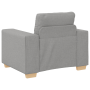 Juego de Sofá con cojín con almohada 3 pcs Gris tela