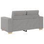 Juego de Sofá con cojín con almohada 3 pcs Gris tela