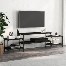 Schwarzer TV-Schrank aus Sperrholz, 197 x 35 x 52 cm von vidaXL, TV-Möbel - Ref: Foro24-826325, Preis: 72,36 €, Rabatt: %
