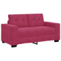 Juego de Sofá 3 pcs Rojo vino 221 x 78 x 80 cm Terciopelo