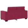 Juego de Sofá 3 pcs Rojo vino 221 x 78 x 80 cm Terciopelo