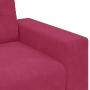 Juego de Sofá 3 pcs Rojo vino 221 x 78 x 80 cm Terciopelo