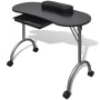 Mesa de manicura plegable con ruedas negra de vidaXL, Juegos de útiles para manicura - Ref: Foro24-110123, Precio: 81,47 €, D...