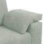 Juego de sofás con cojines 3 piezas terciopelo gris claro