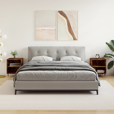 Nachttische, 2 Stück, Holzwerkstoff, Raucheiche, 40 x 30 x 50 cm von vidaXL, Nachttische - Ref: Foro24-826775, Preis: 54,14 €...