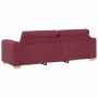 Juego de Sofá con cojín 2 pcs Rojo vino 221 x 78 x 80 cm Tela