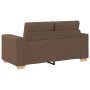 Juego de Sofá con cojín 2 pcs Marrón 221 x 78 x 80 cm Tela