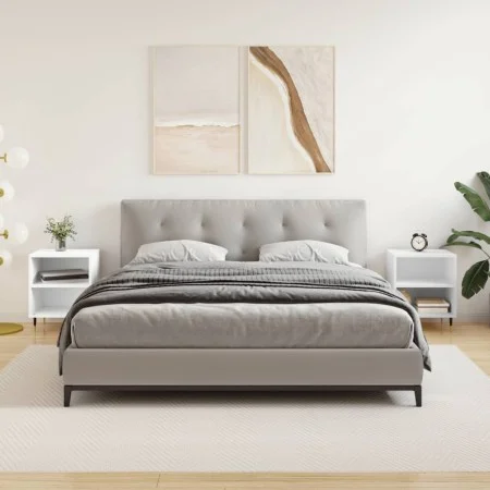 Mesitas de noche 2 uds madera de ingeniería blanco 40x30x50 cm de vidaXL, Mesitas de noche - Ref: Foro24-826765, Precio: 41,0...