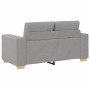 Juego de Sofá con cojín 2 pcs Gris 221 x 78 x 80 cm Tela