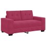 Juego de Sofá 2 pcs Rojo vino tinto 221 x 78 x 80 cm Terciopelo