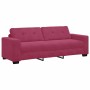 Juego de Sofá 2 pcs Rojo vino tinto 221 x 78 x 80 cm Terciopelo