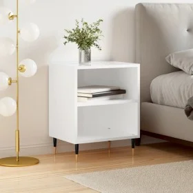 Glossy white engineered wood bedside table 40x30x50 cm by vidaXL, Nightstands - Ref: Foro24-826768, Price: 35,51 €, Discount: %