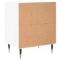 Glossy white engineered wood bedside table 40x30x50 cm by vidaXL, Nightstands - Ref: Foro24-826768, Price: 35,51 €, Discount: %