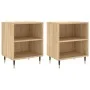 Nightstands 2 pcs engineered wood Sonoma oak 40x30x50 cm by vidaXL, Nightstands - Ref: Foro24-826771, Price: 51,62 €, Discoun...