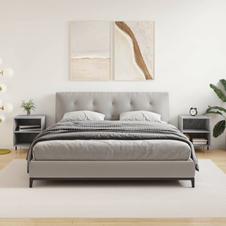 Bedside tables 2 pcs concrete gray wood 40x30x50 cm by vidaXL, Nightstands - Ref: Foro24-826773, Price: 54,40 €, Discount: %
