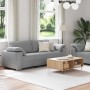 Juego de Sofá 2 pcs Gris claro 219 x 77 x 82 cm tela
