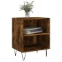 Mesitas de noche 2 uds madera ingeniería roble humo 40x30x50 cm de vidaXL, Mesitas de noche - Ref: Foro24-826791, Precio: 38,...