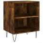 Mesitas de noche 2 uds madera ingeniería roble humo 40x30x50 cm de vidaXL, Mesitas de noche - Ref: Foro24-826791, Precio: 38,...