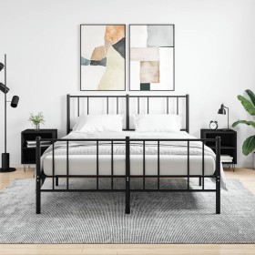 Nachttische 2 Stk. Holzwerkstoff schwarz 40x30x50 cm von vidaXL, Nachttische - Ref: Foro24-826783, Preis: 54,06 €, Rabatt: %