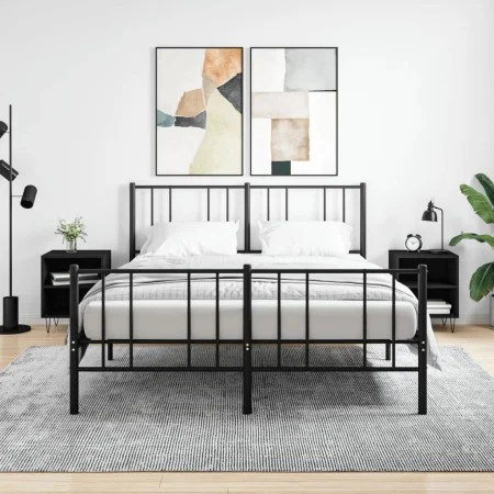 Nachttische 2 Stk. Holzwerkstoff schwarz 40x30x50 cm von vidaXL, Nachttische - Ref: Foro24-826783, Preis: 53,40 €, Rabatt: %