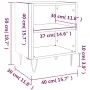 Mesitas de noche 2 uds madera ingeniería roble humo 40x30x50 cm de vidaXL, Mesitas de noche - Ref: Foro24-826791, Precio: 38,...