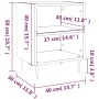 Mesita de noche 2 uds madera ingeniería gris Sonoma 40x30x50 cm de vidaXL, Mesitas de noche - Ref: Foro24-826777, Precio: 40,...