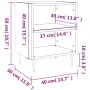 Nachttisch 2 Stk. Sonoma graues Holzwerkstoff 40x30x50 cm von vidaXL, Nachttische - Ref: Foro24-826777, Preis: 41,31 €, Rabat...