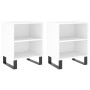 Mesitas de noche 2 uds madera de ingeniería blanco 40x30x50 cm de vidaXL, Mesitas de noche - Ref: Foro24-826797, Precio: 58,30 €