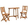Conjunto de Comedor de Jardín 3 pcs Negro