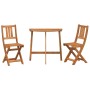 Conjunto de Comedor de Jardín 3 pcs Negro