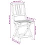 Silla de Jardín 6 pcs Marrón 36 x 46 x 86cm