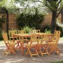 Silla de Jardín 8 pcs Marrón 36 x 46 x 86cm
