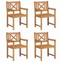 Silla de Jardín 4 pcs Marrón 56 x 56 x 90 cm