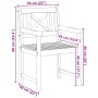 Silla de Jardín 4 pcs Marrón 56 x 56 x 90 cm