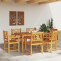 Silla de Jardín 6 pcs Marrón 56 x 56 x 90 cm