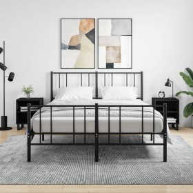 Nachttische 2 Stk. Holzwerkstoff schwarz 40x30x50 cm von vidaXL, Nachttische - Ref: Foro24-826799, Preis: 55,02 €, Rabatt: %